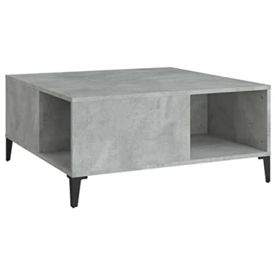 Image of vidaXL Coffee Table Concrete Grey 80x80x36.5 cm Engineered Wood End Sofa