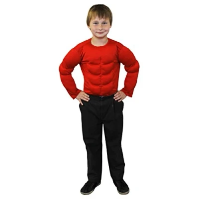 Image of Childrens Muscle Chest Superhero Fancy Dress Top