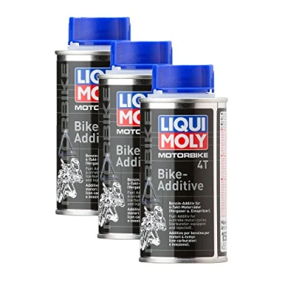 Image of Liqui Moly 3 x 1581 motorcycle 4T bike engine oil additive, 125 ml.