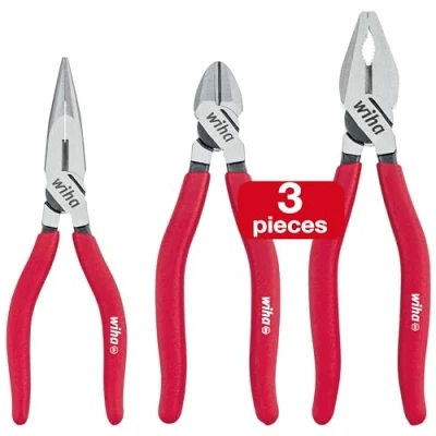 Image of Wiha Z99000101 Basic Pliers Set 3 Piece, Red