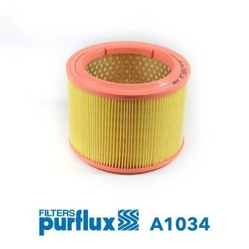 Image of 1444G0, 1638020480 Air Filter PURFLUX A1034 123mm 165mm Insert PEUGEOT: 205 II Hatchback, 306 Partner I Van