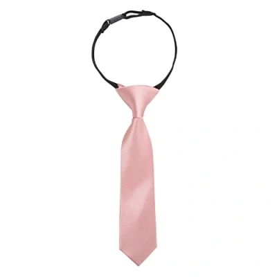 Image of DQT Plain Satin Pre Tied Elasticated Adjustable Neck Tie for Boys 0 2 Years Old Dusty Pink