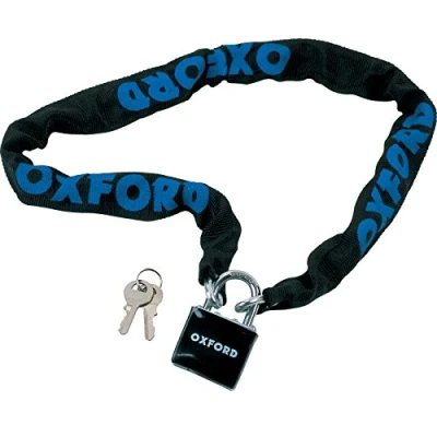 Image of Oxford Chain Lock and Padlock Black, 900 x 6 mm