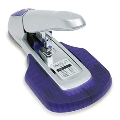 Image of Rapesco 0461 AV 69 Heavy Duty Stapler with Work Platform, Silver/Purple
