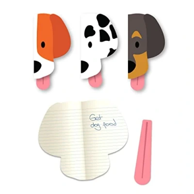 Image of Suck UK, Lined Notebook, Dog Small Stationery, Party Bag Fillers for Kids, To do List Notebook &amp; Stationary Supplies, Mini Cartoon Office Accessories, Set of 3