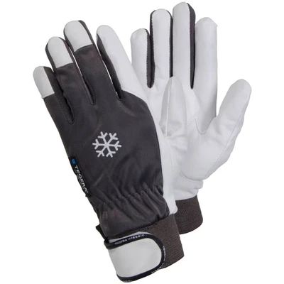 Image of Ejendals 117 9 Size &quot;Tegera 117&quot; Leather Glove Grey/White