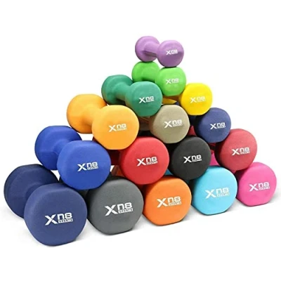 Image of Xn8 Neoprene Dumbbells Hand Weights Dumbells For Home Gym Exercise Fitness Training Weight Lifting Body Building Muscle Toning Pilates