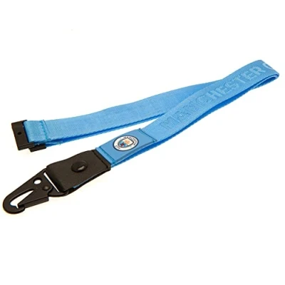 Image of MCFC EPL Manchester City Deluxe Lanyard Authentic EPL, Sky, 33 inches