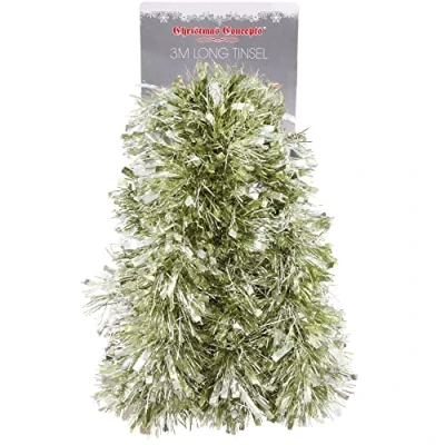 Image of Christmas Concepts® 3m / 9.8ft Chunky/Fine Tinsel Decoration (Mint Green)