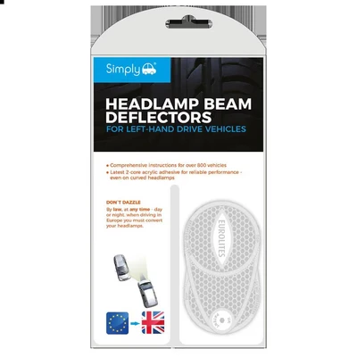 Image of Travelspot 92230 Eurolites Headlight Beam Adapters For Left Hand Drive Vehciles Driving In UK