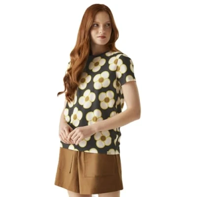 Image of Regatta Orla Kiely Tee Spinning Flower Black, Size: 12