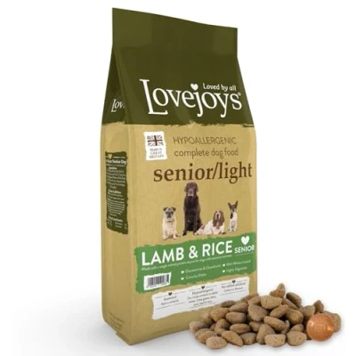 Image of Lovejoys Hypoallergenic Complete Dry Senior Light Dog Food Lamb and Rice, 12 kg