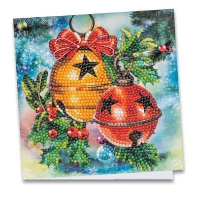 Image of Ideen mit Herz Diamond Painting Greeting Card 16 x cm 370 gsm Includes Envelope &amp; Tool (Bell with Ilex)