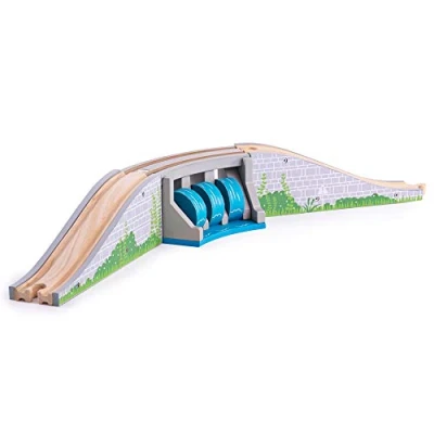 Image of Bigjigs Rail Waterfall Bridge Interactive Wooden Train Set Accessories, Railway Gifts For Toddlers &amp; Kids, Compatible With Most Other Brands, Age 3 Years Old +