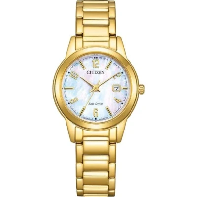Image of Citizen Women Analogue Eco Drive Watch with Stainless Steel Strap FE1242 78D