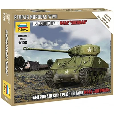 Image of Zvezda Model Tan: US Medium Tank M4A2