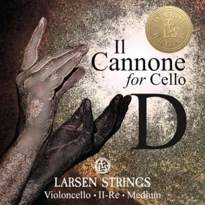 Image of Larsen IL Cannone cello strings D steel Warm &amp; Broad