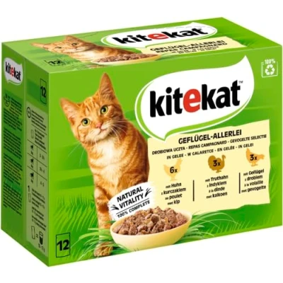 Image of KITEKAT Portion Bag Multipack Poultry All Sorts in Jelly 12 x 85 g