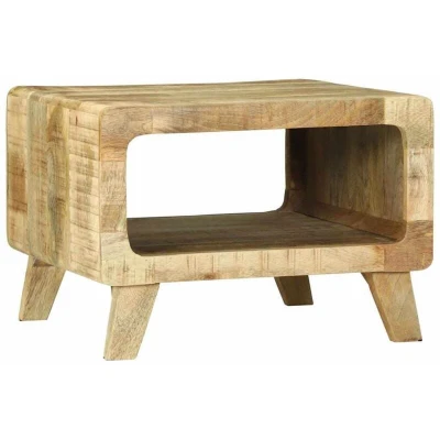 Image of vidaXL Coffee Table 50x50x35 cm Solid Rough Wood Mango