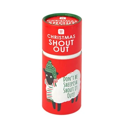 Image of Talking Tables Dipstick Shout Out Christmas Trivia Game for Kids 160 Quiz Questions, Fun Table Games Families, Childen age 4+, Adults, Stocking Filler Ideas, Xmas Eve Box, BC SHEEP SHOUTOUT