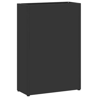 Image of vidaXL Umbrella Stand Black Metal Standard Storage