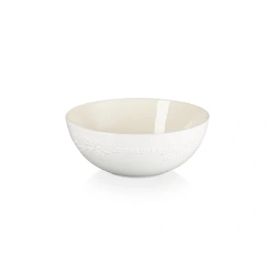 Image of Le Creuset Holly White Stoneware 25cm Serving Bowl