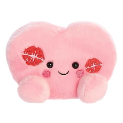 Image of Aurora® Adorable Palm Pals™ Kinsley Kisses Heart™ Stuffed Animal Pocket Sized Play Collectable Fun Pink 5 Inches