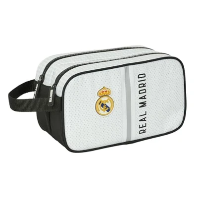 Image of Safta Real Madrid 1st Team 24/25 Large Children&#039;s School Toiletry Bag, Adaptable to Cart, Ideal for Children from 5 14 Years, Comfortable and Versatile, 26 x 12.5 15