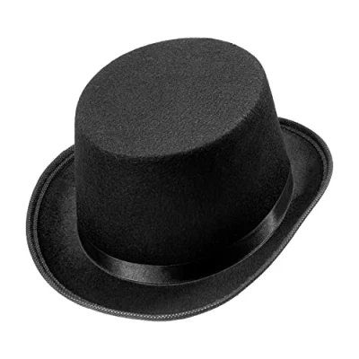 Image of Top Felt Child Size Black Hats Caps &amp; Headwear for Fancy Dress Costumes Accessory