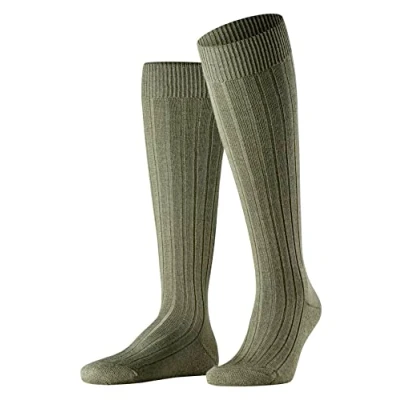 Image of FALKE Men&#039;s Teppich Im Schuh M KH Wool Long Plain 1 Pair Knee High Socks, Green (Herb 7754), 7 8