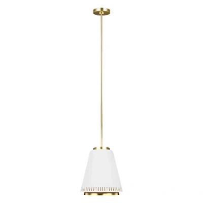 Image of Carter 1 Light Pendant, Style B, Matt White, E27