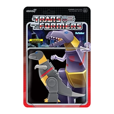 Image of SUPER7 Transformers Grimlock Dino 3.75 in Reaction Figure