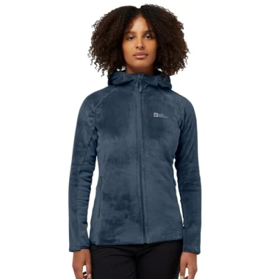 Image of Jack Wolfskin Women&#039;s Rotwand Hooded Fz W Jacket, Seal, M