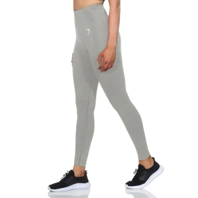 Image of GYMSHARK Women&#039;s Vital Seamless 2.0 Leggings, Light grey, L