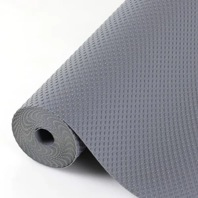 Image of Drawer Liners, Hersvin 44.5cmx500cm Kitchen Shelf Liner EVA Non Adhesive Waterproof Washable Cupboard Cabinet Refridge Locker Anti Slip Mats Sink Protector for Home Office (Dark Gray/Dot)