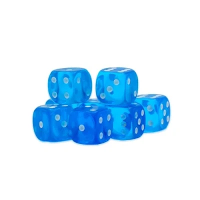Image of D6 Gem Colour Dice 15mm (6 sided dice) for Tabletop &amp; Roleplaying Games (Sapphire)