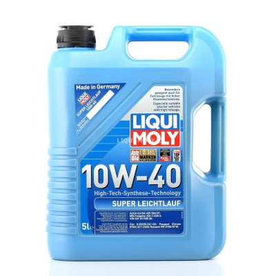 Image of P000315 Engine Oil LIQUI MOLY Leichtlauf Super 1301 10W 40 5l Part Synthetic HONDA: Accord 6 Limousine, CR V 2, RENAULT: MASTER 3 Kasten, LAGUNA