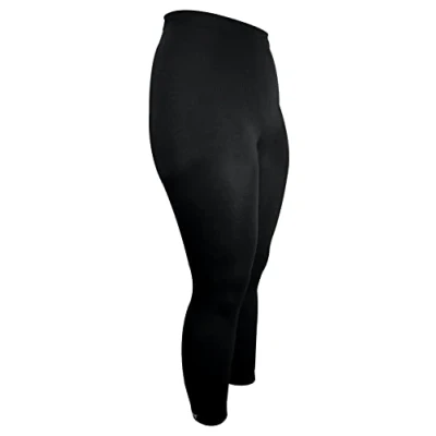 Image of HEAT HOLDERS Ladies Winter Warm Cotton Thermal Underwear Leggings Long Johns (L/XL (44 52&quot; Hip), Black)