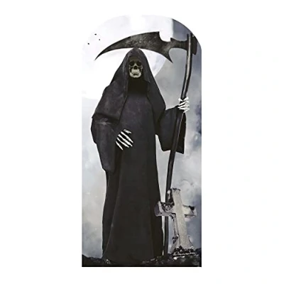 Image of Star Cutouts SC4226 Grim Reaper Stand In Lifesize Cardboard Cutout Halloween Theme