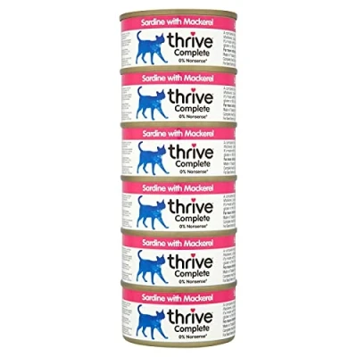 Image of Thrive Cat Food Complete Sardine with Mackerel, Pack of 6,75 g (Pack 6)