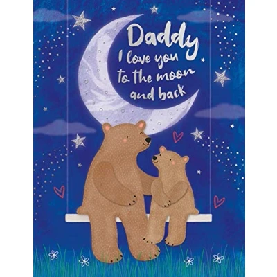 Image of Piccadilly Greetings Cute Father&#039;s Day Card Daddy 8 x 6 inches