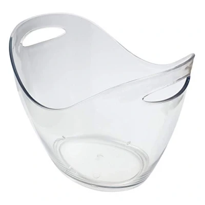 Image of Plastic Wine &amp; Champagne Bottle Cooler Ice Bucket Clear 8 Litre