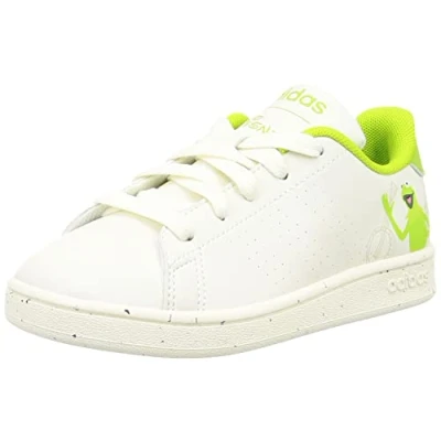Image of adidas Boy&#039;s Advantage Muppets Sneaker, Off White Still Green Ftwr White, 13 UK Child