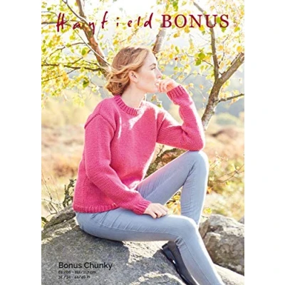 Image of Hayfield Bonus Chunky Knitting Pattern 8291 Sweater