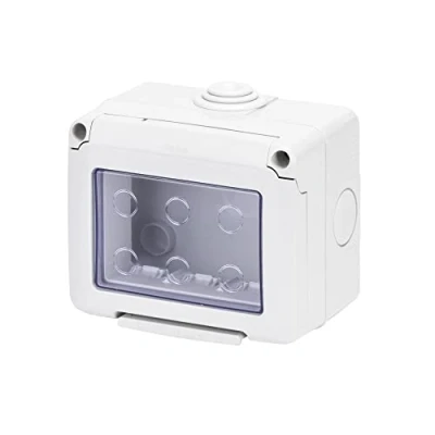 Image of GW27043DY Waterproof Surface Box Series 27 for GEWISS System Mechanisms IP55 3 Modules Grey RAL 7035