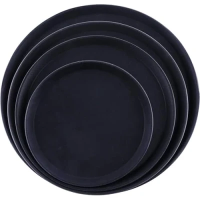Image of Stalwart DA FBR1616 Serving Tray Fibreglass Round 16 inches Black
