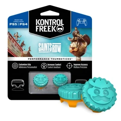 Image of KontrolFreek Saints Row Performance Thumbsticks for Playstation 5 (PS5) and 4 (PS4) 2 Mid Rise, Hybrid