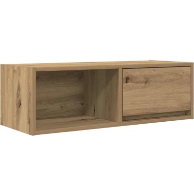 Image of vidaXL TV Cabinet/Console Table Engineered Wood, Artisan Oak, 80x31x25.5 cm Wall Mount Bench for Living Room/Bedroom