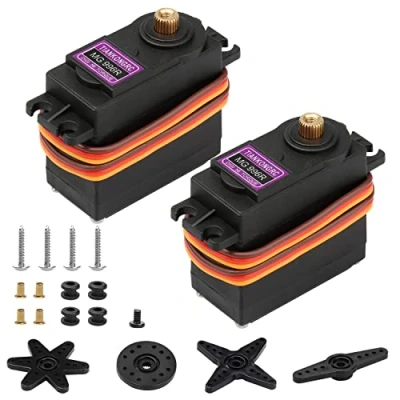Image of yusvwkj RC Servo MG996R 2Pcs Metal Gear High Speed Torque Digital Motor for Helicopter Airplane Car Boat Mechanical Arm Biped Robot Waterproof