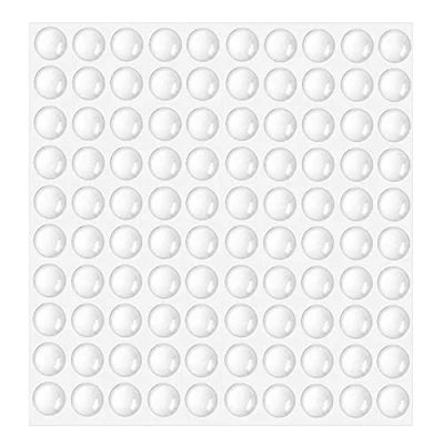 Image of iJiGui 100 Pcs Transparent Rubber Pad Self Adhesive Feet Pads, Mini Buffer Furniture Pads,Rubber Bumper Silicone Pads for Glass Tables Door Protect(8 x 2mm)